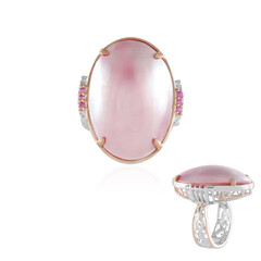 Pink Mabe Pearl Silver Ring (Gems en Vogue)