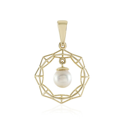 9K White Freshwater Pearl Gold Pendant (Ornaments by de Melo)