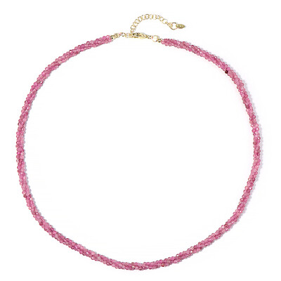 Pink Tourmaline Silver Necklace