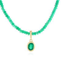 Green Onyx Silver Necklace