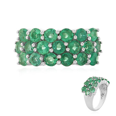 Ethiopian Emerald Silver Ring