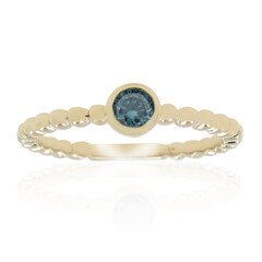9K SI2 Blue Diamond Gold Ring (de Melo)