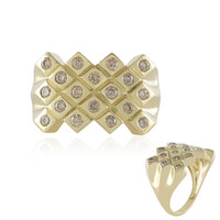 9K VS1 Champagne Diamond Gold Ring
