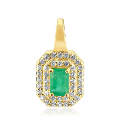 Zambian Emerald Silver Pendant