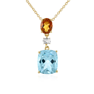 Sky Blue Topaz Silver Necklace