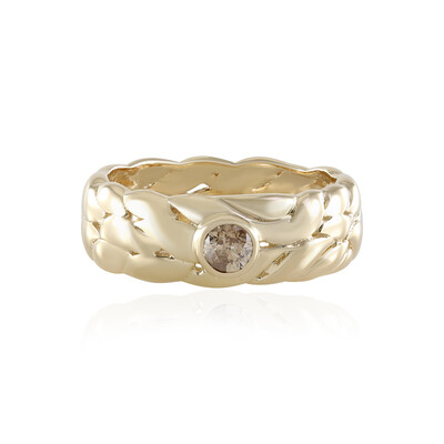 9K I3 Champagne Diamond Gold Ring (de Melo)