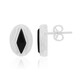 Black Spinel Silver Earrings (MONOSONO COLLECTION)