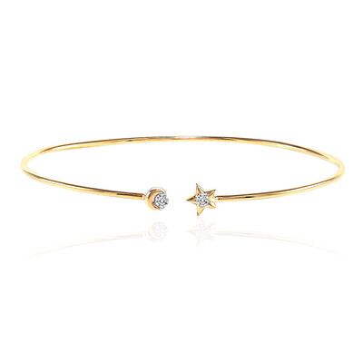 9K SI1 (G) Diamond Gold Bangle (Annette)