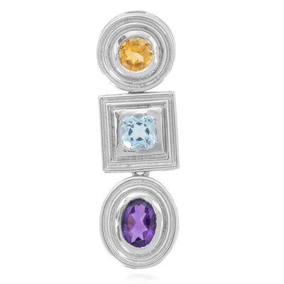 Zambian Amethyst Silver Pendant (MONOSONO COLLECTION)