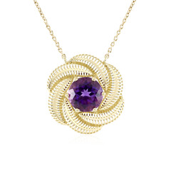 9K Zambian Amethyst Gold Necklace (Ornaments by de Melo)