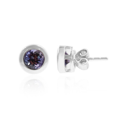 Unheated Tanzanite Silver Earrings