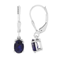 Madagascar Blue Sapphire Silver Earrings