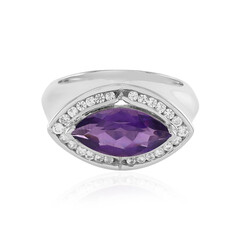Siberian Amethyst Silver Ring (de Melo)