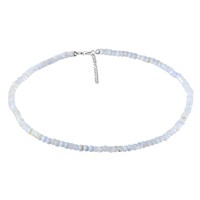 Blue Chalcedony Silver Necklace