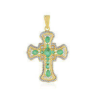 Zambian Emerald Silver Pendant