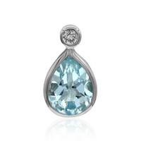 Sky Blue Topaz Silver Pendant