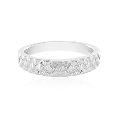 I2 (I) Diamond Silver Ring