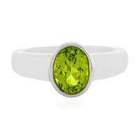 Jilin Peridot Silver Ring