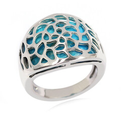 Kingman Blue Mojave Turquoise Silver Ring (Faszination Türkis)