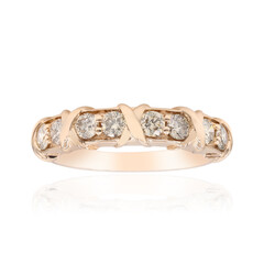 9K SI1 Argyle Rose De France Diamond Gold Ring