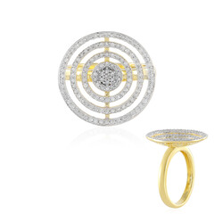 I2 (J) Diamond Silver Ring