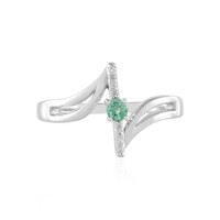 Russian Emerald Silver Ring