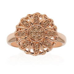 9K SI1 Argyle Rose De France Diamond Gold Ring