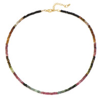 Fancy Tourmaline Silver Necklace