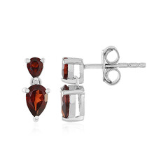 Mozambique Garnet Silver Earrings