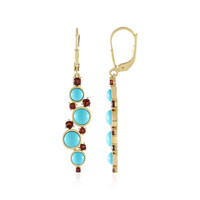 Sleeping Beauty Turquoise Silver Earrings (KM by Juwelo)