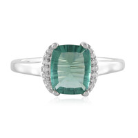 Green Fluorite Silver Ring
