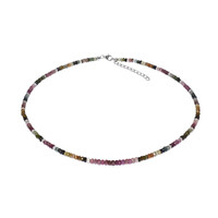 Fancy Tourmaline Silver Necklace