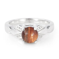 Red Tiger´s Eye Silver Ring