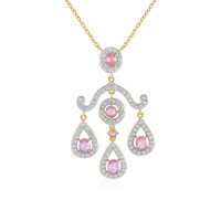 Madagascar Pink Sapphire Silver Necklace