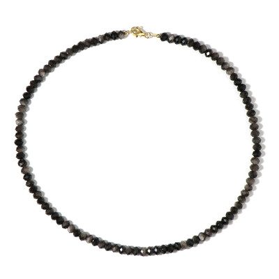Silver Obsidian Silver Necklace