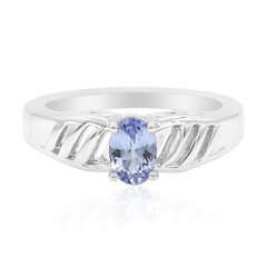 Unheated Tanzanite Silver Ring