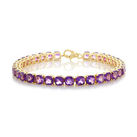 Siberian Amethyst Silver Bracelet