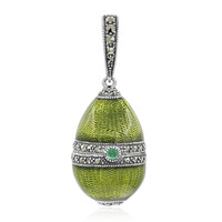 Emerald Silver Pendant