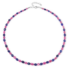 Madagascar Pink Sapphire Silver Necklace