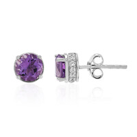 Amethyst Silver Earrings