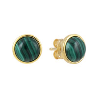 Malachite Silver Earrings