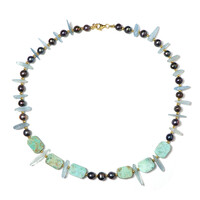 Peruvian Turquoise Silver Necklace