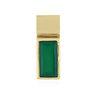 Green Onyx Silver Pendant (MONOSONO COLLECTION)