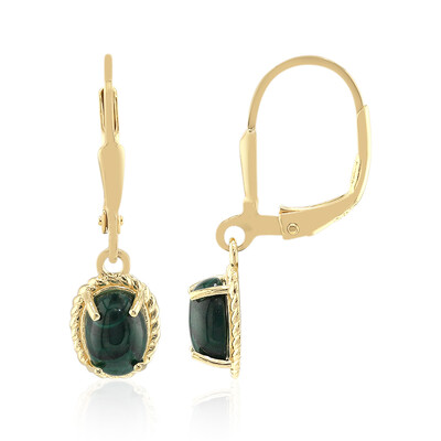 Malachite Silver Earrings