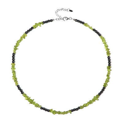 Black Hematite Silver Necklace (Riya)