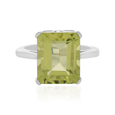 Lemon Quartz Silver Ring