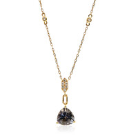 14K Unheated Tanzanite Gold Necklace (CIRARI)