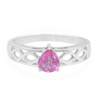 Padparadscha Sapphire Silver Ring