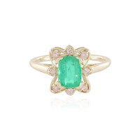 9K Russian Emerald Gold Ring
