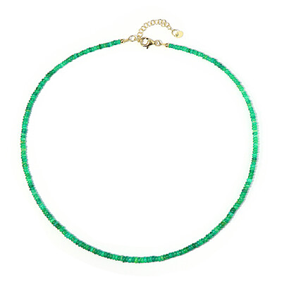 Green Ethopian Opal Silver Necklace